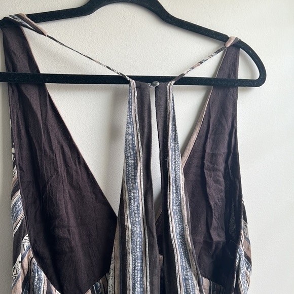 Free People Romper, Size 6, Shorts, Spaghetti Strap, Pockets, ECU, Boho, Brown - Picture 6 of 8